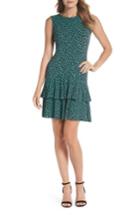 Women's Michael Michael Kors Leopard Print Flounce Hem Dress - Green