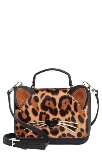 Kate Spade New York Run Wild Mini Janine Genuine Calf Hair Crossbody Bag - Brown