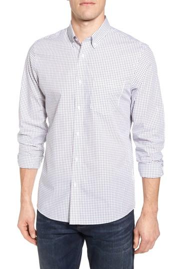 Men's Nordstrom Men's Shop Trim Fit Check Sport Shirt - White