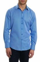 Men's Robert Graham Jobson Fit Sport Shirt, Size Medium - Blue