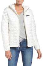 Women's Patagonia Nano Puff Hooded Water Resistant Jacket - Ivory
