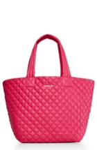 Mz Wallace 'medium Metro' Quilted Lacquer Tote - Pink