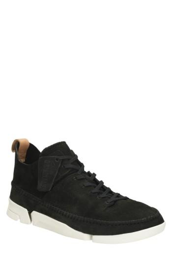 Men's Clarks 'trigenic Flex' Leather Sneaker M - Black