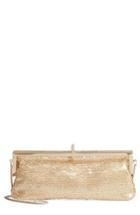 Badgley Mischka Dazzle Sequin Frame Clutch - Metallic