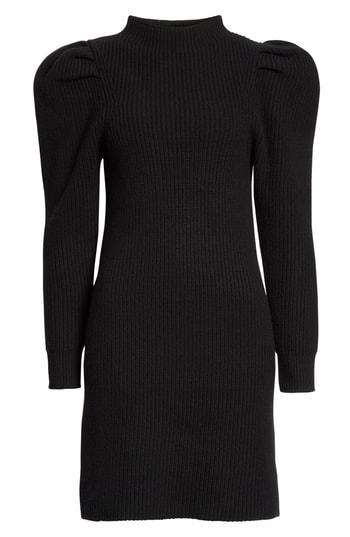 Women's Sandro Ribbed Sweater Dress Us / 36 Fr - Black