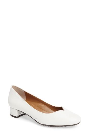 Women's J. Renee Bambal Block Heel Pump D - White