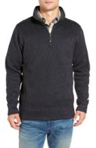 Men's Jeremiah Lance Herringbone Zip Mock Neck Sweater, Size - Black