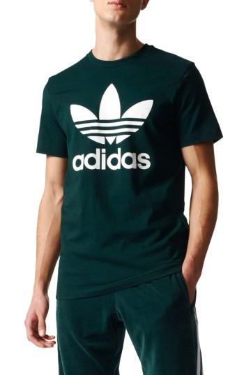 Men's Adidas Originals Trefoil Graphic T-shirt, Size - Green