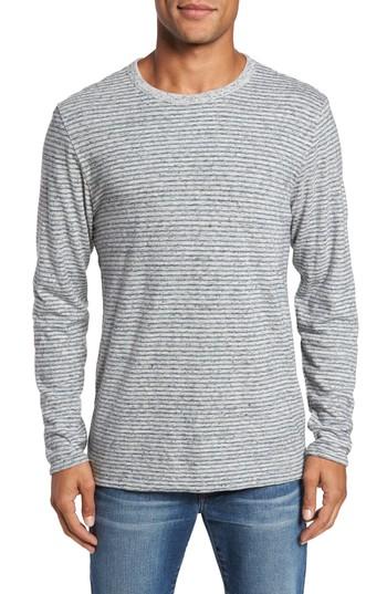 Men's Faherty Heathered Reversible Long Sleeve Crewneck T-shirt - Grey