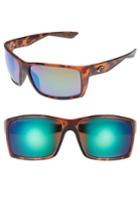 Men's Costa Del Mar Reefton 65mm Polarized Sunglasses - Tortoise/ Green Mirror