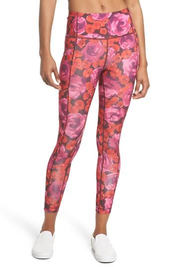Women's Kate Spade New York Electric Rose Studio Leggings, Size - Pink