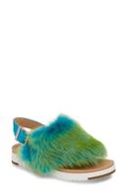 Women's Ugg Holly Genuine Shearling Sandal .5 M - Blue