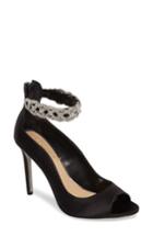Women's Jewel Badgley Mischka Alanis Embellished Ankle Strap Pump .5 M - Black