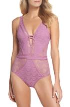 Women's Becca Show & Tell One-piece Swimsuit - Purple
