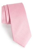 Men's Calibrate Ballard Solid Silk Tie, Size - Pink