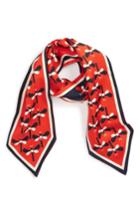 Women's Tory Burch Dragonfly Silk Necktie, Size - Red