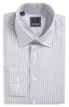 Men's David Donahue Fit Stripe Dress Shirt