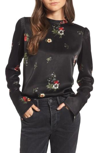 Women's Treasure & Bond X Something Navy Satin Tunic