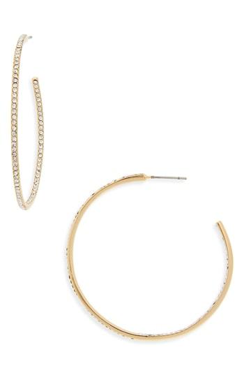 Women's Nordstrom Medium Seamless Pave Hoop Earrings