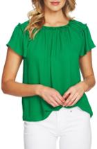 Women's Cece Flutter Sleeve Blouse - Green