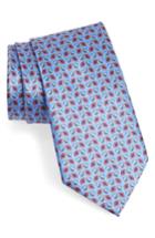 Men's Ermenegildo Zegna Print Silk Tie, Size - Blue