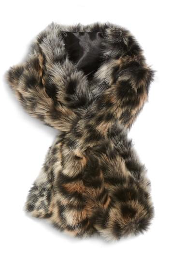 Women's Sole Society Leopard Faux Fur Stole