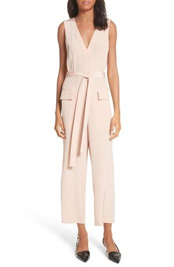 Women's Tibi Silk Jumpsuit - Pink