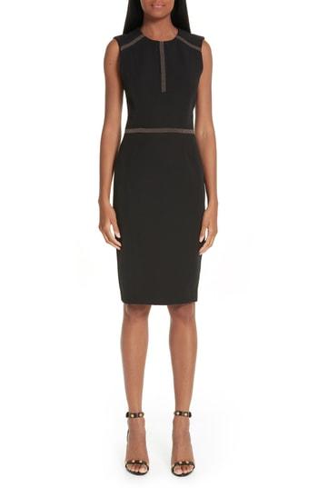 Women's Versace Collection Studded Sheath Dress Us / 38 It - Black