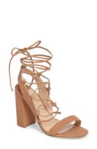 Women's Tony Bianco Dani Ghillie Flared Heel Sandal .5 M - Beige