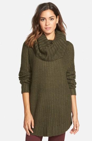 Women's Dreamers By Debut Cowl Neck Sweater - Green