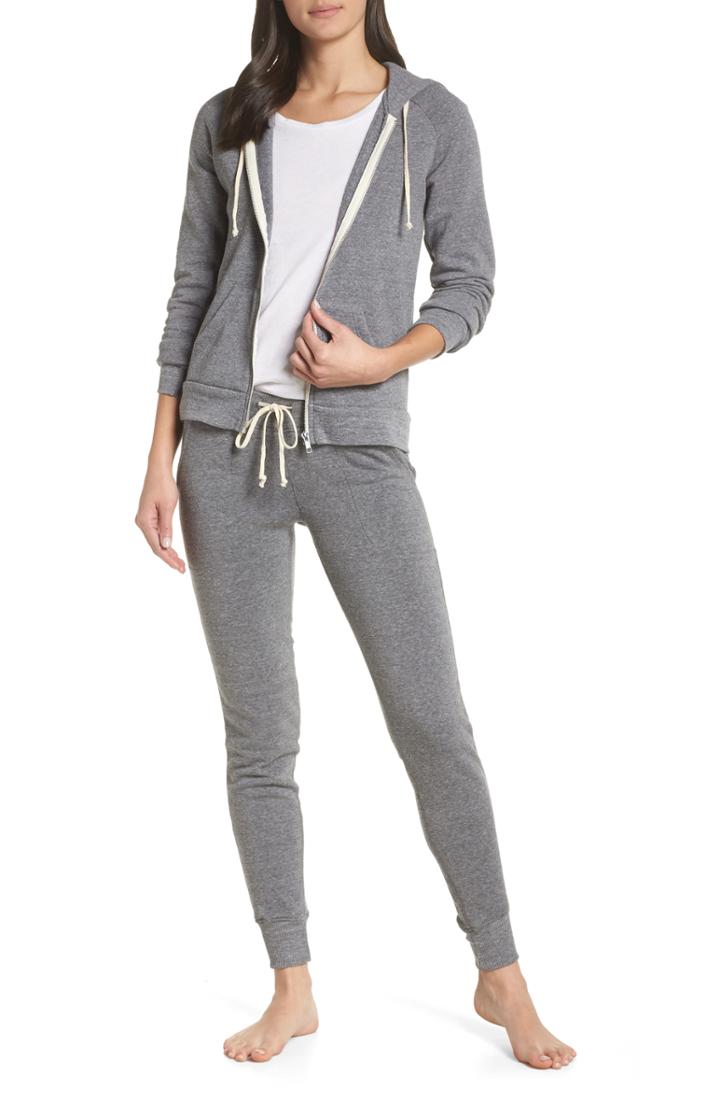 Women's Alternative Knockout Eco Fleece Adrian Hoodie & Jogger Pants - Grey