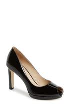 Women's Via Spiga 'brandy' Peep Toe Pump M - Black