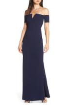 Women's Lulus Lynne Off The Shoulder Gown - Blue