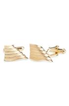 Men's Lanvin Curved & Grooved Cuff Links