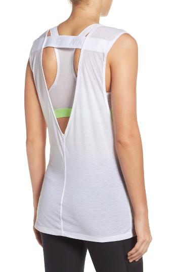 Women's Nike Breathe Sleeveless Top - White