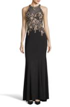 Women's Xscape Floral Embroidered Gown
