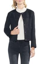 Women's Vince Camuto Faux Suede Jacket, Size - Black
