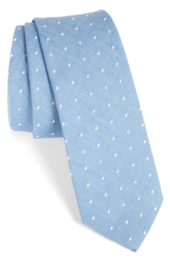 Men's 1901 Dot Cotton Tie, Size - Blue
