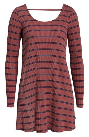 Women's Rvca Time Table Minidress - Burgundy