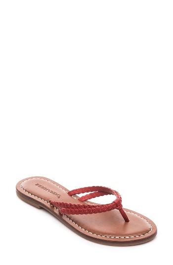 Women's Bernardo Greta Braided Strap Sandal M - Red