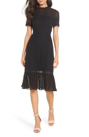 Women's Chelsea28 Lace & Swiss Dot Dress - Black