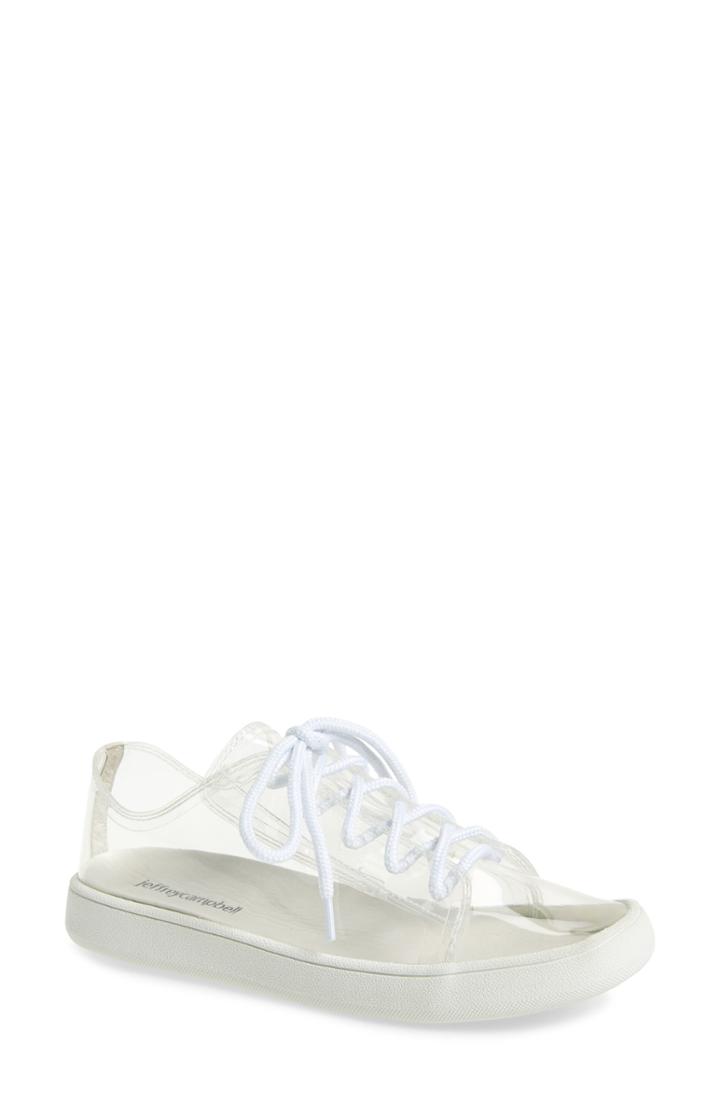 Women's Jeffrey Campbell Ganador 2 Clear Low Top Sneaker M - White