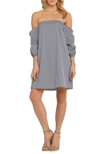 Women's Cece Brooklyn Stripe Off The Shoulder Dress