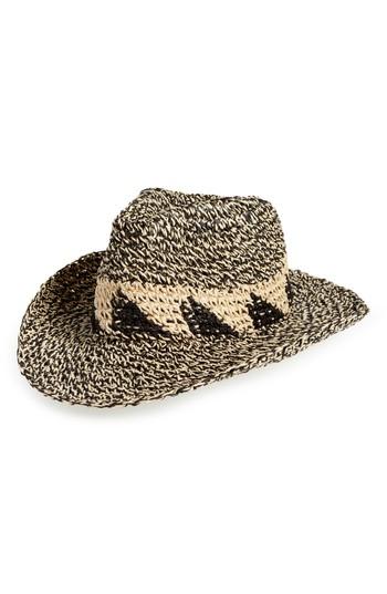 Women's Caslon Marled Straw Cowboy Hat - Beige
