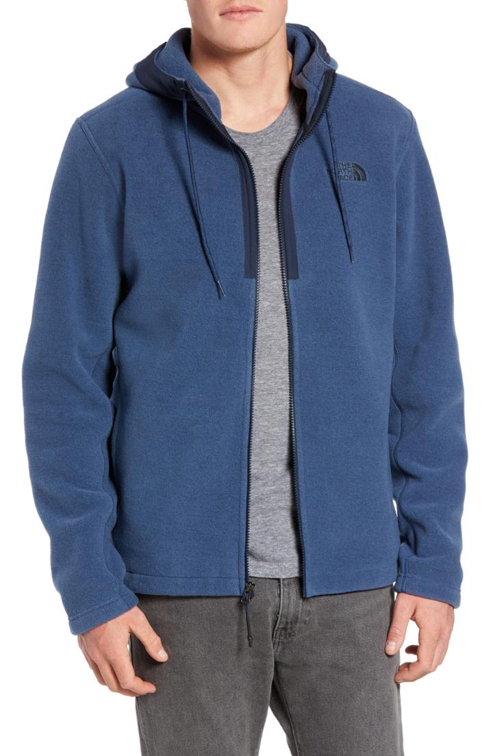 Men's The North Face Pyrite Sweater Knit Fleece Hoodie - Blue