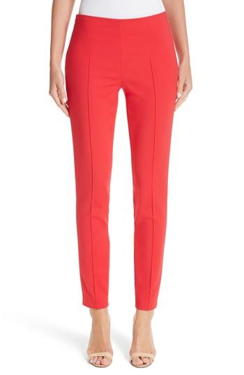 Women's Akris Melissa Techno Cotton Blend Pants - Red