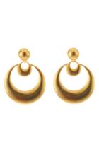 Women's Oscar De La Renta Moon Hoop Earrings