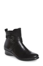 Women's Ecco 'felicia' Strappy Zip-up Wedge Bootie -8.5us / 39eu - Black