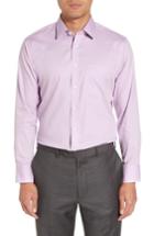 Men's Nordstrom Men's Shop Trim Fit Non-iron Solid Dress Shirt .5 - 32/33 - Purple