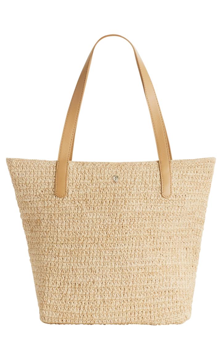 Helen Kaminski Small Davolia Woven Raffia Tote - Beige